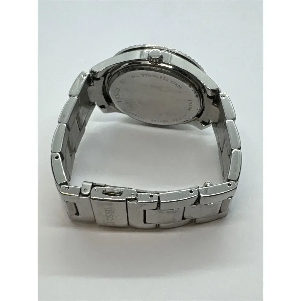 Fossil Stella ES3722 Women Silver Stainless Steel Analog Dial Wrist Watch JNA319